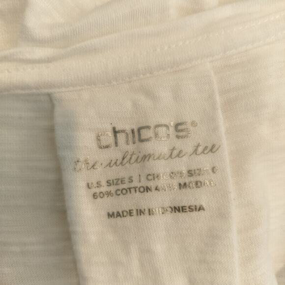 Chico's The Ultimate Tee Shirt Cotton Modal Hi Low - Picture 11 of 11